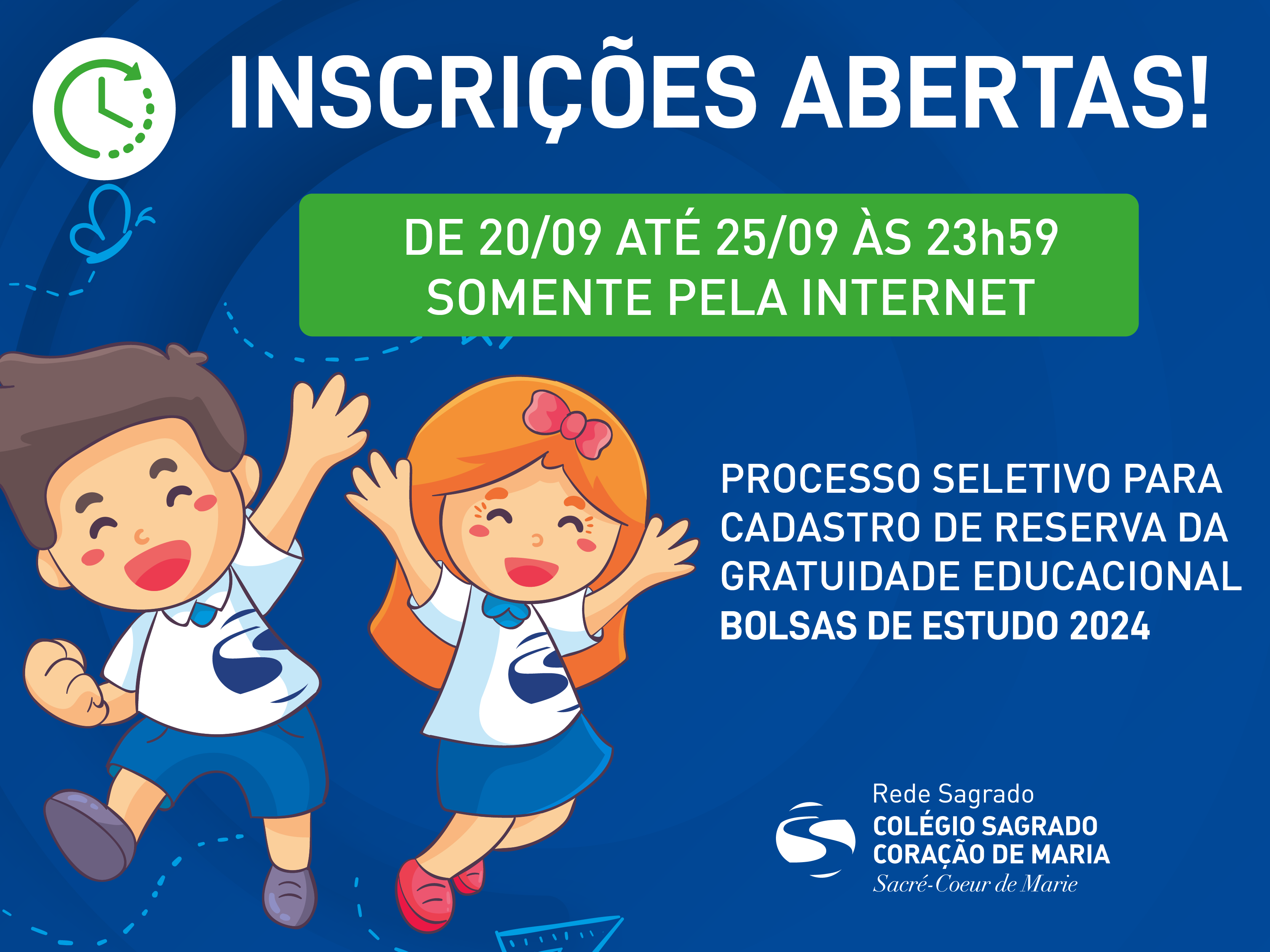 Inscrições abertas - Bolsas de Estudos 2024