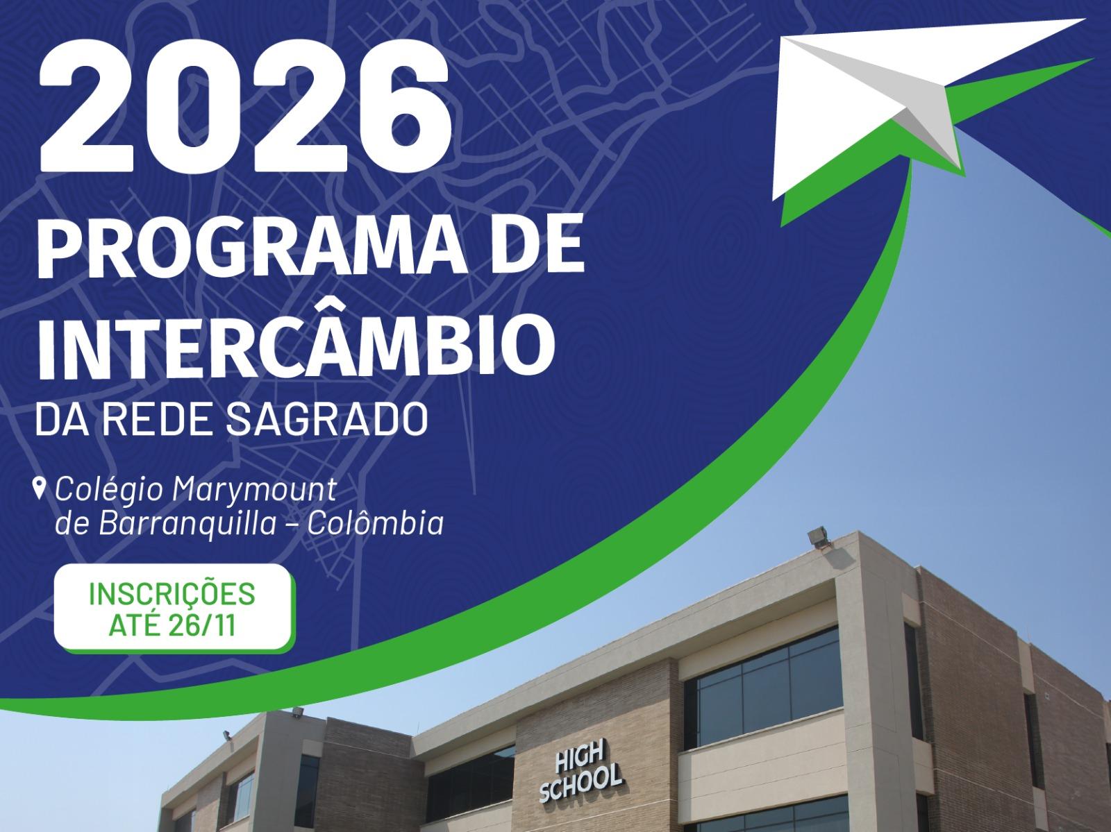 Rede Sagrado abre inscrições para o Intercâmbio Internacional em Barranquilla (Colômbia), edição 2026