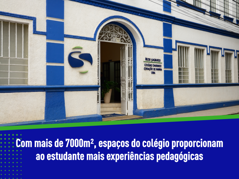 Com mais de 7 mil m², espaços do colégio proporcionam ao estudante mais experiências pedagógicas